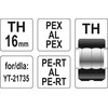 Toya Sa Poland Indėklas TH 16 mm presavimo replėms YT-21735 (YT-21744)