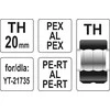 Toya Sa Poland Indėklas TH 20 mm presavimo replėms YT-21735 (YT-21745)