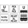 Toya Sa Poland Indėklas U 16 mm presavimo replėms YT-21735 (YT-21740)