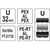 Toya Sa Poland Indėklas U 32 mm presavimo replėms YT-21735 (YT-21743)