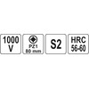 Yato Toya Sa Poland Izoliuotas atsuktuvas elektrikui | 1000V | PZ1x80 mm (YT-2825)