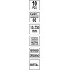 YATO BELAIKIAI ŠLIFAVIMO JUOSTELĖS 10 x 330 mm P 80 /10 vnt.
