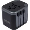 Toya Sa Poland Kelionininis adapteris | universalus | daugiau nei 150 šalių | su 2 X USB 5V / 2.4A Įkrovikliu (YT-81301)