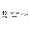 YATO NITY PLASTIKOWE 5.0x15.8mm /10vnt.