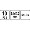 YATO NITY PLASTIKOWE 5.0x17.2mm /10vnt.