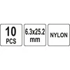 YATO NITY PLASTIKOWE 6.3x25.2mm /10vnt.