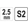 Yato Toya Sa Poland L tipo atsuktuvas HEX su rankena 2.5 mm (YT-05571)