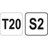 YATO TORX L-RAKTAS SU T20 RANKENA, SU ANGA