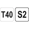 YATO TORX L-RAKTAS SU T40 RANKENA, SU ANGA