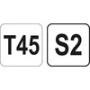 Toya Sa Poland L tipo atsuktuvas TORX su rankena T45 (YT-05610)