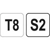 Toya Sa Poland L tipo atsuktuvas TORX su rankena T8 (YT-05601)