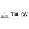 Toya Sa Poland L tipo raktas | ilgas tipas | T-Star (su skyle) (Torx) T30 (YT-05519)