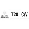 Toya Sa Poland L tipo raktas | ilgas tipas | T-Star (su skyle) (Torx) T20 (YT-05516)