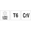 Toya Sa Poland L tipo raktas | ilgas tipas | T-Star (Torx) T6 (YT-05490)