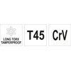 Toya Sa Poland L tipo raktas | ilgas tipas | T-Star (su skyle) (Torx) T45 (YT-05521)