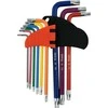 Yato Toya Sa Poland L tipo raktų rinkinys | spalvoti / S2 | T-Star (Torx) / T10 - T50 | 9 vnt. (YT-05633)