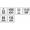 YATO KIAUŠIŲ PJŪKLŲ LAIKIKLIS HSS 1/2" HEX 10mm
