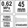 Yato Toya Sa Poland Oro pūtimo pistoletas | su turbo purkštuku | 45 mm (YT-23722)