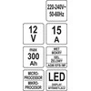 YATO ELEKTRONINIS LYGINtuvas 12V/2/6/10/15/20A