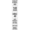 YATO tiesus antistatinis pincetas 140 mm su danga 6916