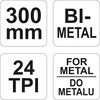 Toya Sa Poland Pjūklas metalui 300mm (YT-3163)