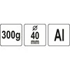 Yato Toya Sa Poland Plaktukas aliuminis | 40 mm / 300g (YT-45281)