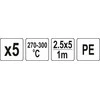 Toya Sa Poland Plastiko suvirinimo juosta | polietilenas (PE) | 2.5X5 mm | 5х1m / 5 vnt. (YT-82304)