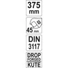 YATO KLUCZ NASTAWNY / SZWED 375mm