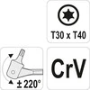 Toya Sa Poland Raktas šarnyrinis dvipusis | T-Star (Torx) T30XT40 (YT-05313)