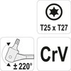 Toya Sa Poland Raktas šarnyrinis dvipusis | T-Star (Torx) T25XT27 (YT-05312)