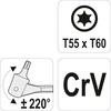 Toya Sa Poland Raktas šarnyrinis dvipusis | T-Star (Torx) T55XT60 (YT-05315)