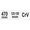 Yato Toya Sa Poland Raktas užmetamas šarnyrinis Cr-V, 120-180 mm (YT-01674)