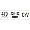 Yato Toya Sa Poland Raktas užmetamas su varžtu Cr-V, 120-180 mm (YT-01679)