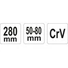 Yato Toya Sa Poland Raktas užmetamas su varžtu Cr-V, 50-80 mm (YT-01677)