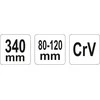 Yato Toya Sa Poland Raktas užmetamas su varžtu Cr-V, 80-120 mm (YT-01678)