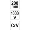 YATO UNIVERSALIOS replės 200mm VDE
