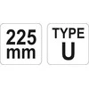 YATO SUVIRINIMO spaustuvai "U" TIPO 225mm 2461