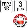 YATO DULKĖS KAUKĖS VIENPUSIS FILTRAS + 3 VĖDŽIŲ ANGA. /7492