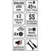 Toya Sa Poland Serviravimo vežimėlis | 2 lentynos | nerūdijantis plienas (YG-09095)