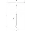 YATO TYPE-T ADAPTERIS SU 1/4 colio SUKIAMA RANKENA