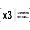 Toya Sa Poland Šlifavimo diskas perforuotas | veliūras | šlifavimas be dulkių | 225 mm / P120 | 3 vnt. (YT-84603)