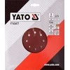 Toya Sa Poland Šlifavimo popierius {velcro) apvalus | su skylėm | 225 mm / P240 | 3 vnt. (YT-83477)