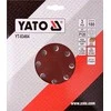 Toya Sa Poland Šlifavimo popierius {velcro) apvalus | su skylėm | 180 mm / P120 | 3 vnt. (YT-83464)