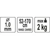 Yato Toya Sa Poland Spyruoklinis trosas įrankiams | apsauga nuo kritimo | 52–170 cm | 2kg (YT-74008)