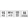 Yato Toya Sa Poland Sriegio remonto rinkinys | M14X1.5 | 15 vnt. (YT-17687)