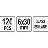 YATO BEZPIECZNIKI SZKLANE 6X30mm MIX 120el.