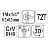YATO RETŠKAS SU SUKIAMA GALVA 1/4 "2IN1
