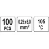 YATO KOSZULKI TERMOKURCZLIWE Z CYNĄ 0,25-6mm2 100szt.