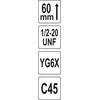 YATO Universali gręžimo karūna TCT 22mm 1/2"