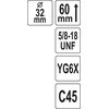 YATO Universali gręžimo karūna TCT 38mm 5/8"